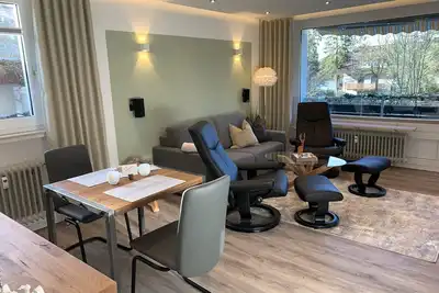 Image de Appartement 'Harzfewo Köhnke 2' avec vue sur les montagnes, jardin partagé et Wi-Fi
