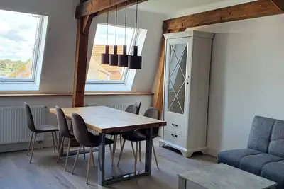 Image de Appartement 'Ferienwohnung Dg Rechts - Lychen' avec vue sur le lac, terrasse partagée et Wi-Fi