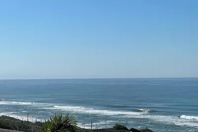 Beautiful sea view from wooden balcony  with sunrises to die for! ! !