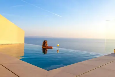 Image de Villa 'Sivota Sunset Two-Bedroom 8' avec vue sur la mer, Wi-Fi et climatisation