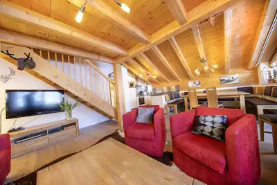 Image de Cozy apartment with mountain view, sauna, and close to the slopes