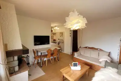 Image de T2 rénové au Grand-Bornand avec balcon, parking et terrasse, 4 pers, proche village