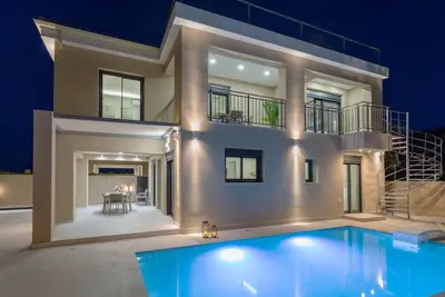 Maison de campagne \"Dimitris\" avec vue sur la mer, Wi-Fi et climatisation