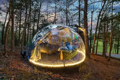 Mirrored Lost Lake Dome In Cosby - Your Ultimate Hideaway!