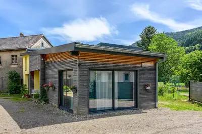 Image de Studio 'Gite Au Petit Mittlach' avec vue sur les montagnes, terrasse privée et jardin privé