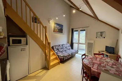 Image de Studio cosy face aux pistes avec mezzanine et navette gratuite