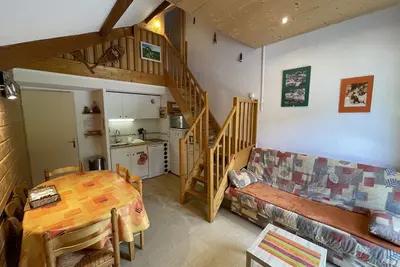 Image de Studio-cabine-mezzanine exposé sud avec navette gratuite, casier à skis et tout confort
