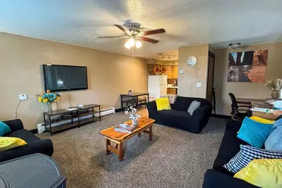 Spacious Open Living Space in This Beautiful Mother-in-Law Basement Apartment