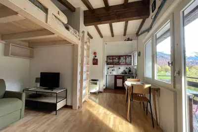 Image de Studio cocooning à Samoëns avec balcon et WiFi au centre