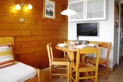 Image de À 10m des pistes de ski, 3ème étage, télévision, casier à ski, 21m², Avoriaz