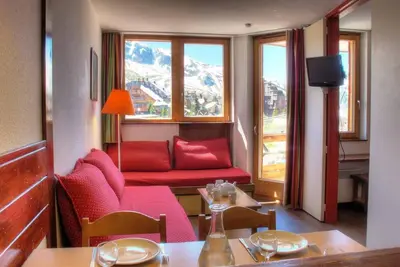 Image de À 10m des pistes de ski, 3ème étage, vue station, balcon, télévision, casier à ski, 26m², Avoriaz