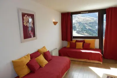 Image de À 50m des pistes de ski, 6ème étage, vue station, balcon, télévision, casier à ski, 32m², Avoriaz