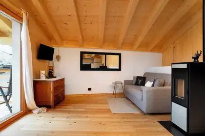 Image de Chalet 'Bio Maso Nido Verde' avec vue sur la montagne, balcon et Wi-Fi