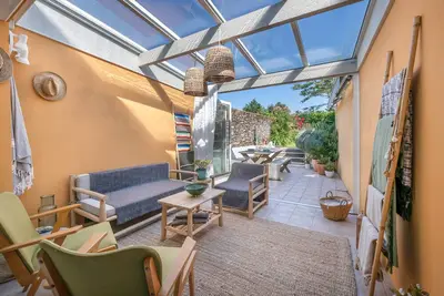 Image de Plage Ă 450m, maison mitoyenne+ jardin clos pour 4