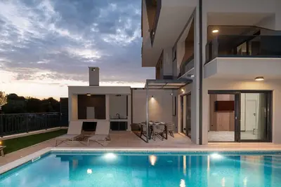 Image de Luxury Villa David 1 heated pool 38m2 bbq Seaview