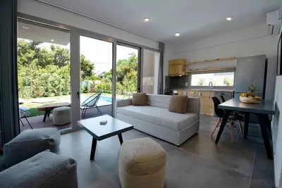 Image de Dazzling Thasos Villa | Villa Fana | 2 Bedrooms | Private Outdoor Swimming Pool Surrounded by a Spacious Private Garden | Furnished Balcony and Terrace | Rachoni, Skala Rachoniou