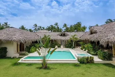 Caribbean luxury villa in beach front gated community