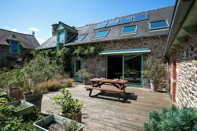 Image de Maison de vacances 'Gîte à 3 min en voiture de la plage & 20 min à pied' avec terrasse privée