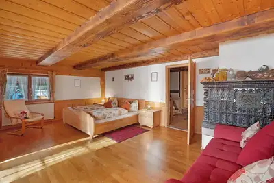 Image de Ferme \"Bauernhaus\" avec vue sur les montagnes, jardin partagé et Wi-Fi