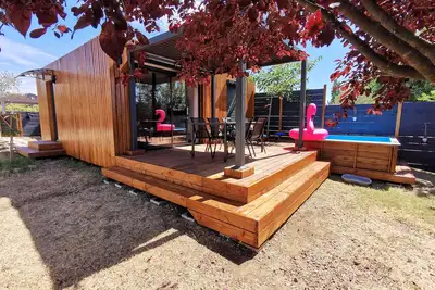 Image de Superbe maison en bois, jardin clos avec  piscinette, bienvenue à la Kaz Karé!