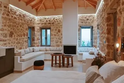 Villa Nevas (5000sqm plot with Private Stone House with Pool and Amazing Seaview)