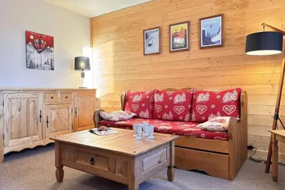 Image de À 10m des pistes de ski, 5ème étage, balcon, télévision, casier à ski, 28m², Avoriaz