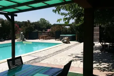 Image de Villa 'Via Ferrata' avec vue sur montagne, piscine privée et terrasse privée