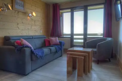 Image de À 10m des pistes de ski, 9ème étage, vue montagne, balcon, télévision, casier à ski, 48m², Avoriaz