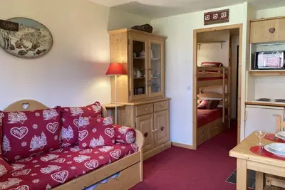 Image de À 10m des pistes de ski, 6ème étage, balcon, télévision, casier à ski, 21m², Avoriaz