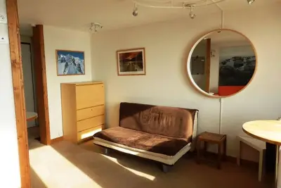 Image de À 10m des pistes de ski, 5ème étage, vue station, balcon, télévision, casier à ski, 25m², Avoriaz