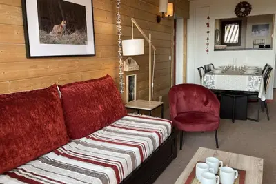 Image de À 10m des pistes de ski, 2ème étage, vue montagne, balcon, télévision, casier à ski, 43m², Avoriaz