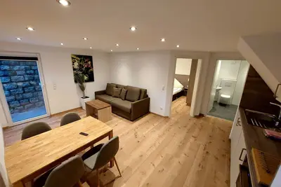 Image de Appartement 'Apartement Erdgeschoss' avec vue sur les montagnes, terrasse privée et Wi-Fi