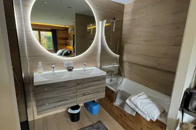 Chalet familial Savoyard superbe vue Mont-Blanc à Combloux Megève avec sauna