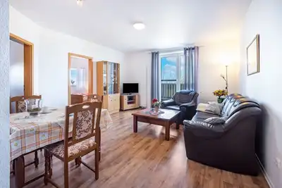 Image de Appartement \"3-raum Fw 5\" avec jardin partagé, balcon et Wi-Fi