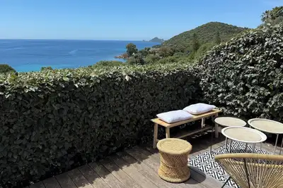 Maison vue mer dans résidence privée avec piscine - Plage à 5mn à pied