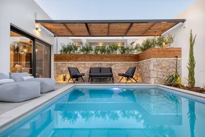 Image de Exquisite Preveza Villa | Villa Eterna | 3 Bedrooms | Veranda with Private Pool | Secluded Garden | Indoor & Outdoor Dining Area | Epirus