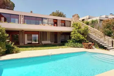 Casa-Anne Gaou Benat : clim, piscine privée, vue.