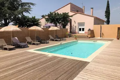 Image de Maison chaleureuse avec piscine à 10mn de la mer et 30mn de l Espagne