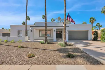 Newly renovated, this home offers a modern retreat with amenities
