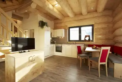 Image de Cosy, chalet en bois moderne du Canada