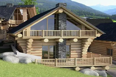 Image de Cosy, chalet en bois moderne du Canada