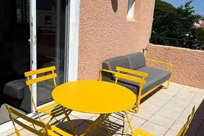 Image de Duplex, climatisation, à deux pas de la mer
