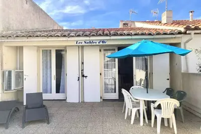 Image de 50m Plage: Paint Haus Futter Klimaanlage 6 Cruchages mit schöner Terrasse