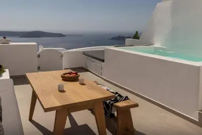 Image de Breathtaking Santorini Villa | Villa Inglorion | Min. Children Age: 12 Years | 2 Bedrooms | Stunning Sea and Vulcano Views | Outdoor Heated Plunge Pool | Imerovigli