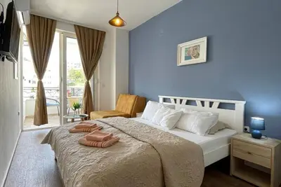 Studio Bleu avec vue sur la mer