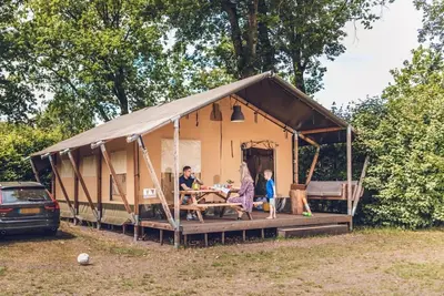 Image de Enjoy luxury and comfort in our spacious safari tents in the heart of the beautiful Veluwe.