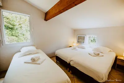 Image de Maison de vacances 'Gite Villa T3' avec piscine partagée, Wi-Fi et climatisation