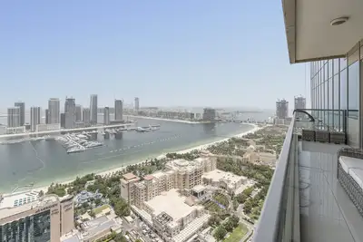 Image de Experience luxury at Ocean Heights Marina, Dubai, our 4-bedroom holiday apartment, which sleeps 8
