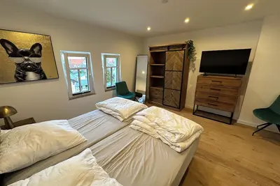 Image de Modern and comfortable apartment with 2 bedrooms, tower room and balcony.