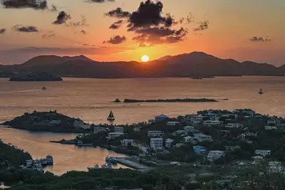 Fabulous Sunset Views: 3-bedroom in St John with Power Generator, Ac, and WiFi